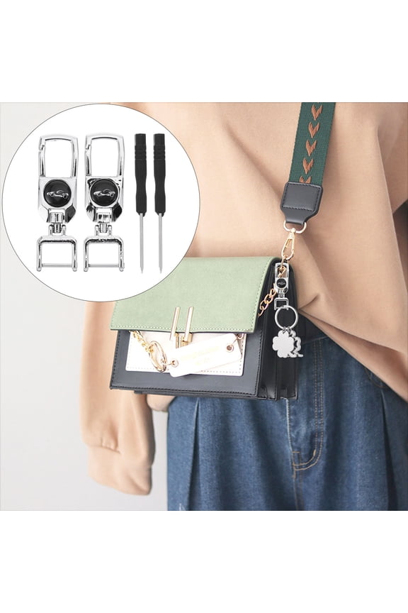 2Pcs Silver Car Logo Key Fob Zinc Alloy Key Decoration Lightweight and Durable