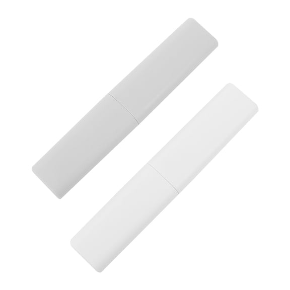 Soimiss 2Pcs Toothbrush Protector Portable Travel Case Plastic Storage Box with Vent Holes