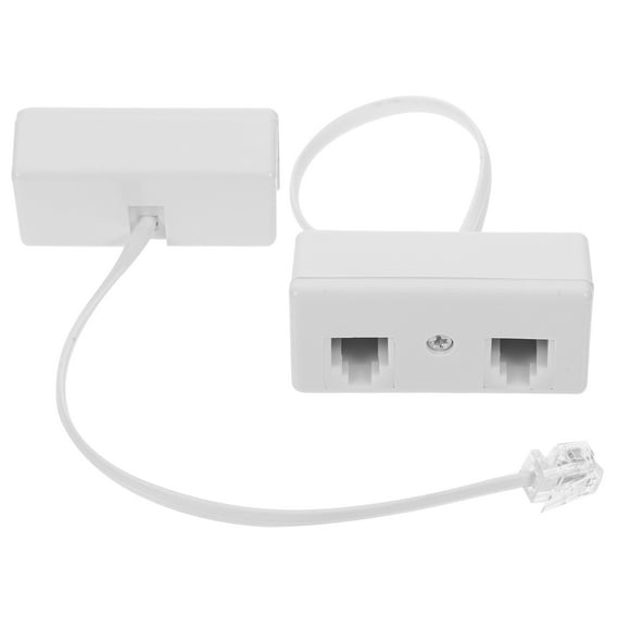 Soimiss 2Pcs Cord Splitter White PP PVC Stable Signal Transmission For Business Use