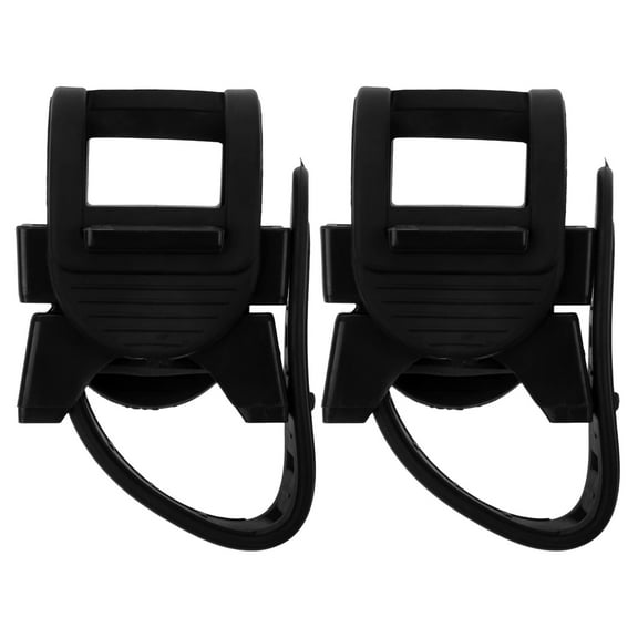 Soimiss 2Pcs Crutch Fixed Wheelchair Clamp Black Plastic Cane Holder for Elderly Daily Use