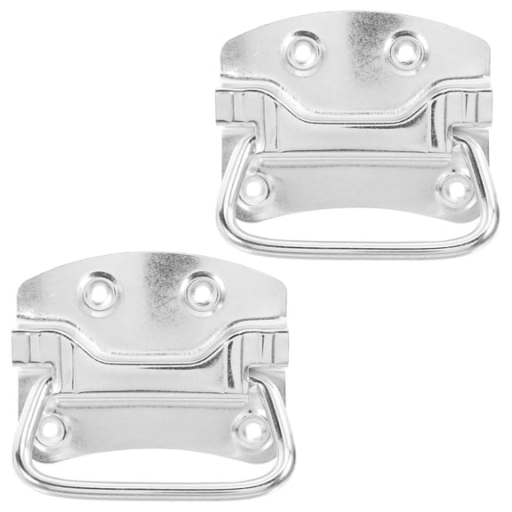 Soimiss 2Pcs Curved Iron Handle for Door and Chest Simple Design Wire Handles for Buckets