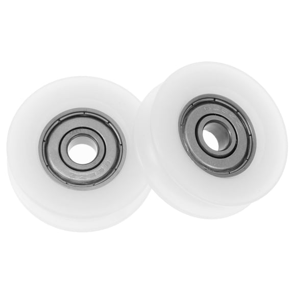 Soimiss 2Pcs Guide Wheel U-Groove Nylon Steel for Doors Windows Practical Design