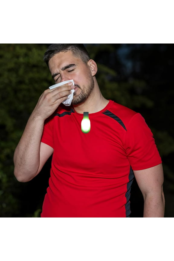 2Pcs Outdoor LED Clip on Flashlight with Hands Free Magnetic Clip for Safety