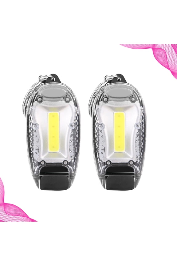 Black Keychain Light Compact and Bright COB LED Torch for Lighting Home Outdoor Activities 2pcs