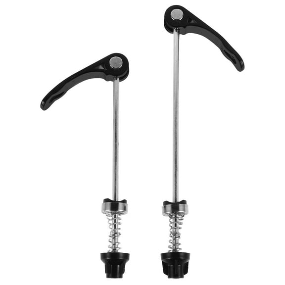 Soimiss 2Pcs Bike Wheel Skewer Set Black Quick Release Lever Nut Front Rear Hub Replacement