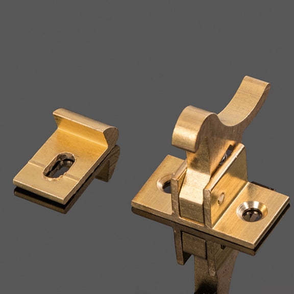 Soimiss 2Pcs Golden Window Locks Easy Install Zinc Alloy Extra Safety Upgrade