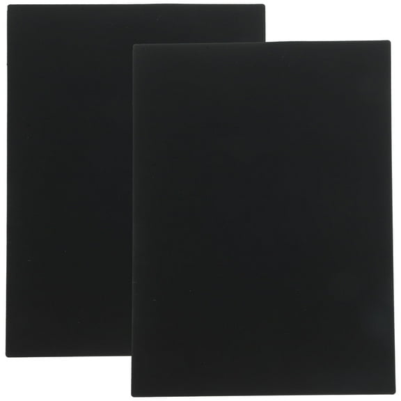 Soimiss 2Pcs Black Silicone Table Placemats Scratch Resistant for Home