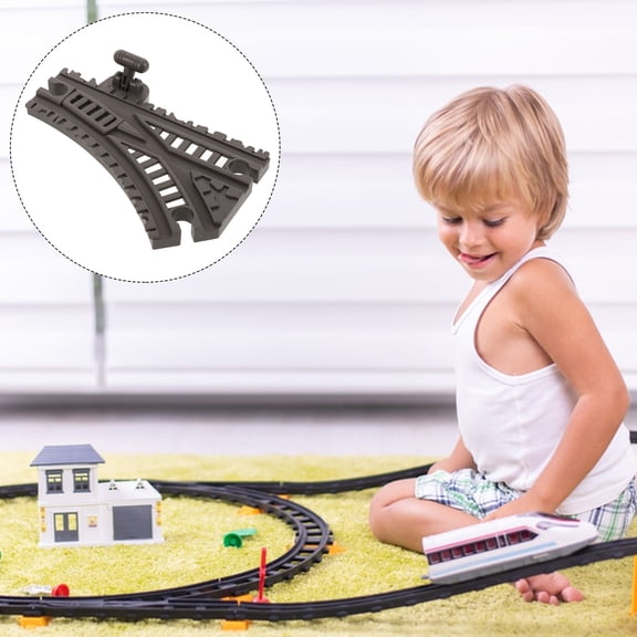 Soimiss 2Pcs Plastic Train Track Replacement Set with Flexible Slope and Unique Turning Design