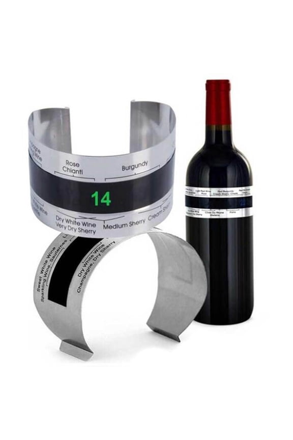2Set Multi Wine Temperature Thermometer Wrist Watch Design for Adults with Flexible Digital Display