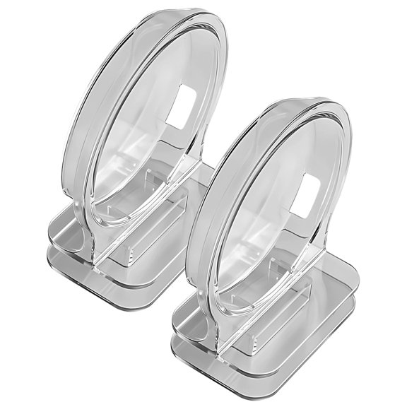 Soimiss 2Pcs Small Wall Mount Shelves Clear Adhesive Shelf for Home Speaker and Camera Holder