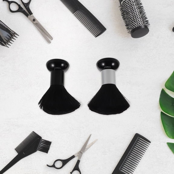 Soimiss 2Pcs Portable Neck Hair Cleaning Brush Soft Bristle Barber Supplies Assorted Color