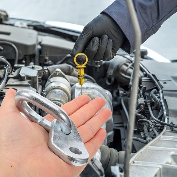 Soimiss 2Pcs Heavy Duty Plated Silver Engine Lift Hook Bracket for Automotive Engine Hoisting