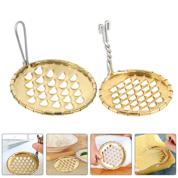 Soimiss Metal Turner ula Jelly Scraping Scraper Golden 2Pcs