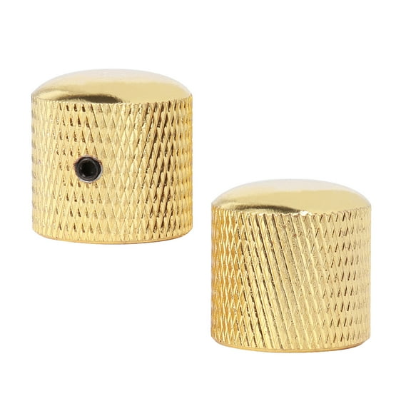 Soimiss 2Pcs Guitar Knobs Golden Aluminum Rotary Control for Bass and Replacement