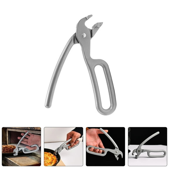 Soimiss Hot Dish Grabber Microwave Oven Use 2Pcs Grey Aluminum Alloy