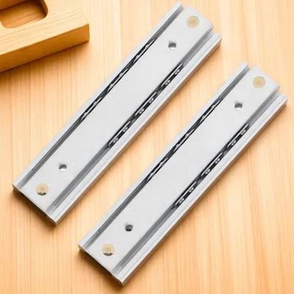 Soimiss 2Pcs Durable Cabinet Slides Plated Silver Finish for Extended Home Use Furniture Drawers