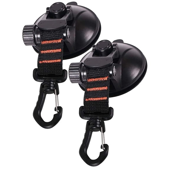 Soimiss Multi-Use Suction Cup Hooks Red ABS Bathroom Shower Hangers 2Pcs