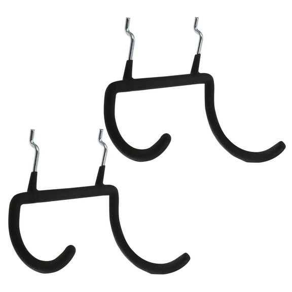 Soimiss 2Pcs Peg Board Tool Utility Hooks Heavy Duty Steel Kitchen Use Black