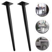 Soimiss 2Pcs Furniture Riser Iron Tapered Legs for Sturdy Support Furniture