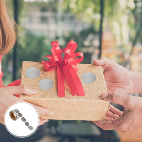 Soimiss Packaging Stickers Silver Pvc 300Pcs Round Tag Decals