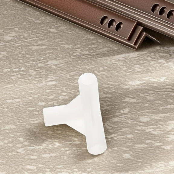 Soimiss 30Pcs White Tent Frame Fittings Durable Plastic Three Way Pipe Connectors for Outdoor Canopies