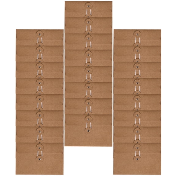 Soimiss 30Pcs Light Brown Kraft Envelopes for Letter Writing and Document Storage with Winding Design