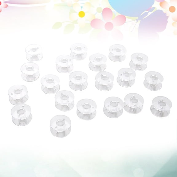 Soimiss 30Pcs Transparent Sewing Machine Bobbins for Domestic Machines