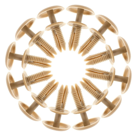 Soimiss 30pcs Fasteners Push Retainer Kit Plastic Bumper Clips Beige Headliner Fixing Installation