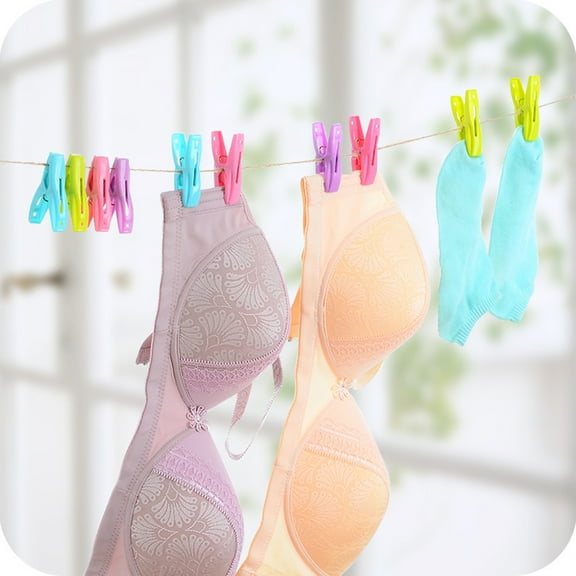 Soimiss Decorative Clothespins Clips Plastic Assorted Color 30pcs