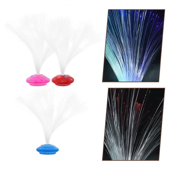 Soimiss 3Pcs Assorted Color Fiber Optic LED Light Romantic Night Lamp for Home Decor