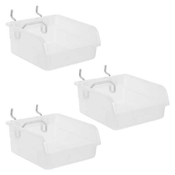 Soimiss 3Pack Pegboard Baskets Bins Transparent For General Users In Garage And Office Organization