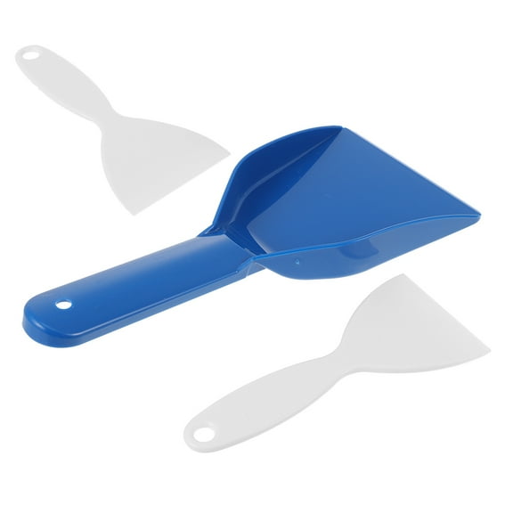 Soimiss Ice Remover Plastic Refrigerator Ice Shovel Blue 3Pcs