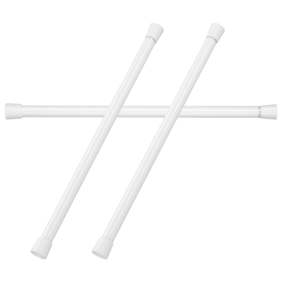 Soimiss 3Pcs Adjustable Curtain Rod Tension White Strong Support for Windows Living Room