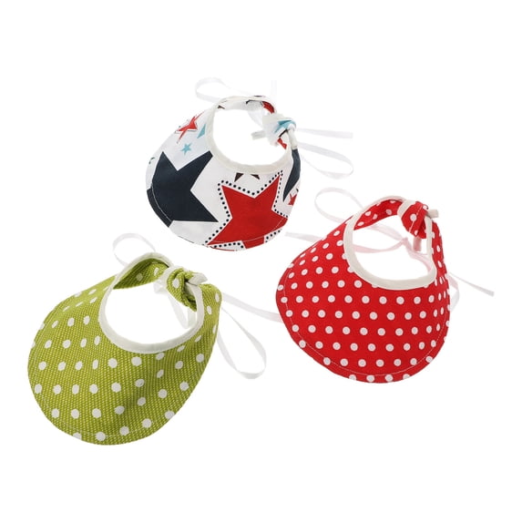 Soimiss 3Pcs Assorted Color Pet Hat Summer Sun Cap for Small Dogs and Cats Lightweight Breathable