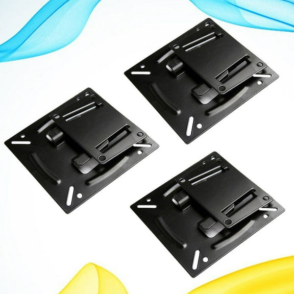 Soimiss 3Pcs Steel Stand Holder for LCD TV Black Suitable for Home and Business