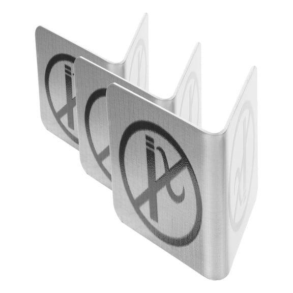 Soimiss 3pcs Funny Sign Stainless Steel Modern Design Double Sided Table Sign for Restaurant