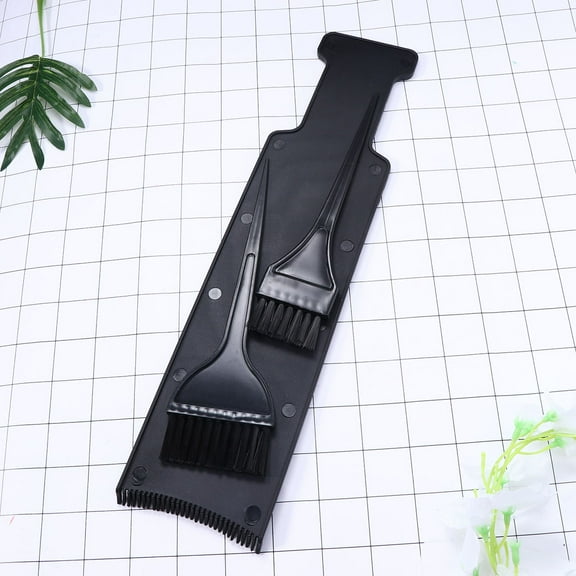 Soimiss 3pcs Hair Dye Root Comb Prevents Dye Touching Root for DIY Users Black Plastic Professional Salon