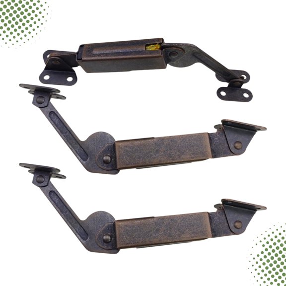 Soimiss 3Pcs Thickened Mute Iron Hinge Coffee Color for Door Support and Easy Installation