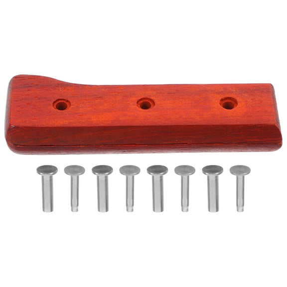 Soimiss 4 Pairs of Rivets for Chopping Cutter Handle Grip Wooden Handle for Kitchen Knife Dark Red Supply