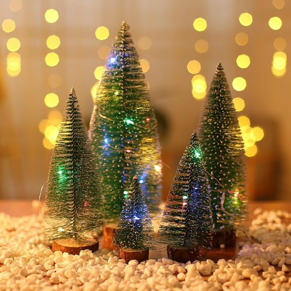 Soimiss Artificial Christmas Tree Assorted Color Jute Fiber for Festive Decor 40Pcs