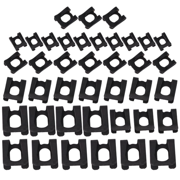 Soimiss 40pcs Retainer Clips Automotive Metal U Type Fastening Black
