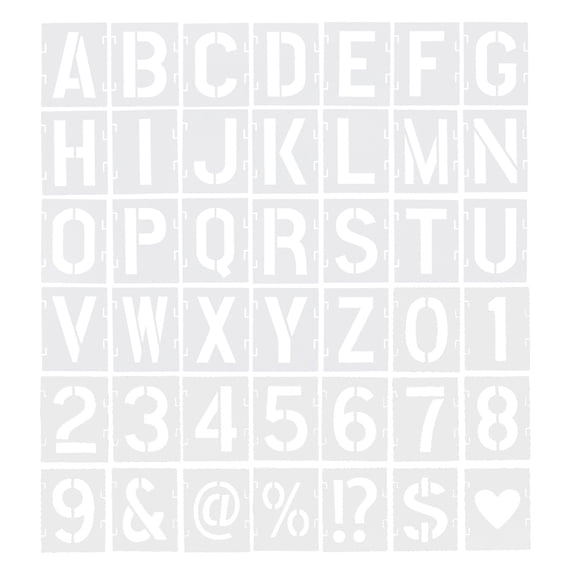 Soimiss 42Pcs Letter Stencil Kit with Numbers for Precise Painting and Craft Projects
