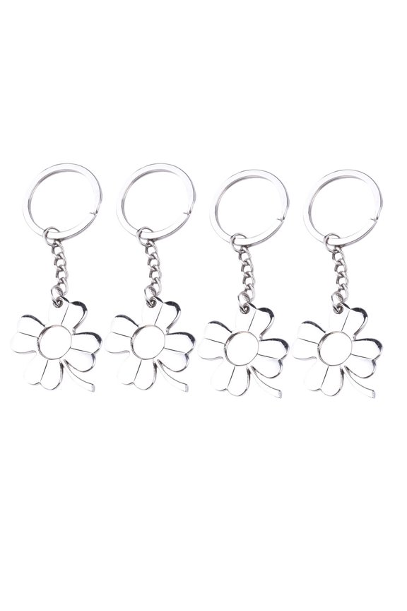 Four Leaf Keychains 4pcs Compact Lightweight Key Decorations
