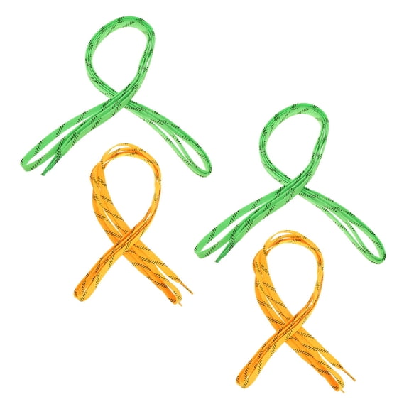 Soimiss 4Pcs Ice Skate Laces Cotton Freeze Resistant Orange For Adults