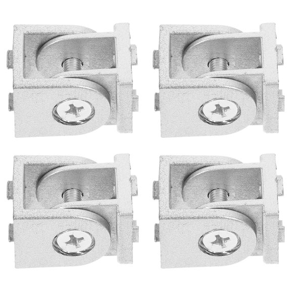Soimiss Sturdy Metal Pivot Joint Plated Silver for Aluminum Extrusion Projects 4Pcs
