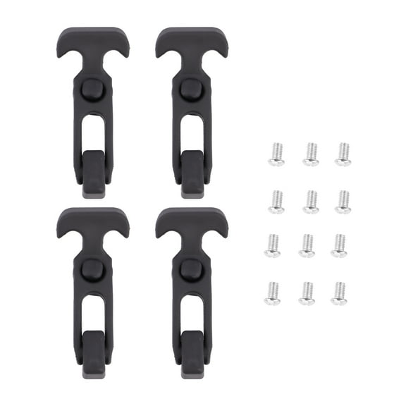 Soimiss 4Pcs Black Rubber Draw Latch T-Handle Hasp for Toolbox Agricultural and Engineering Equipment