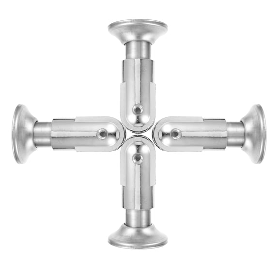 Soimiss 4Pcs Support Feet for Toilet Cubicles Stainless Steel Bracket Adjustable Height for Public Restrooms