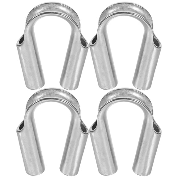 Soimiss 4Pcs Wire Rope Crimping Stainless Steel Thimbles for Marine Construction Use