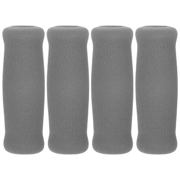 Soimiss 4Set Walking Stick Replacement Grips Grey Sponge Comfortable Grip for Shopping