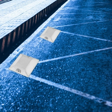 2 Pack White Rectangle Reflectors – With Screw Holes For Driveway Posts, Gates, Etc.